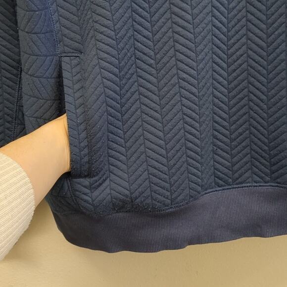 Prana blue cozy quilted sweater with pockets size S - Picture 5 of 8